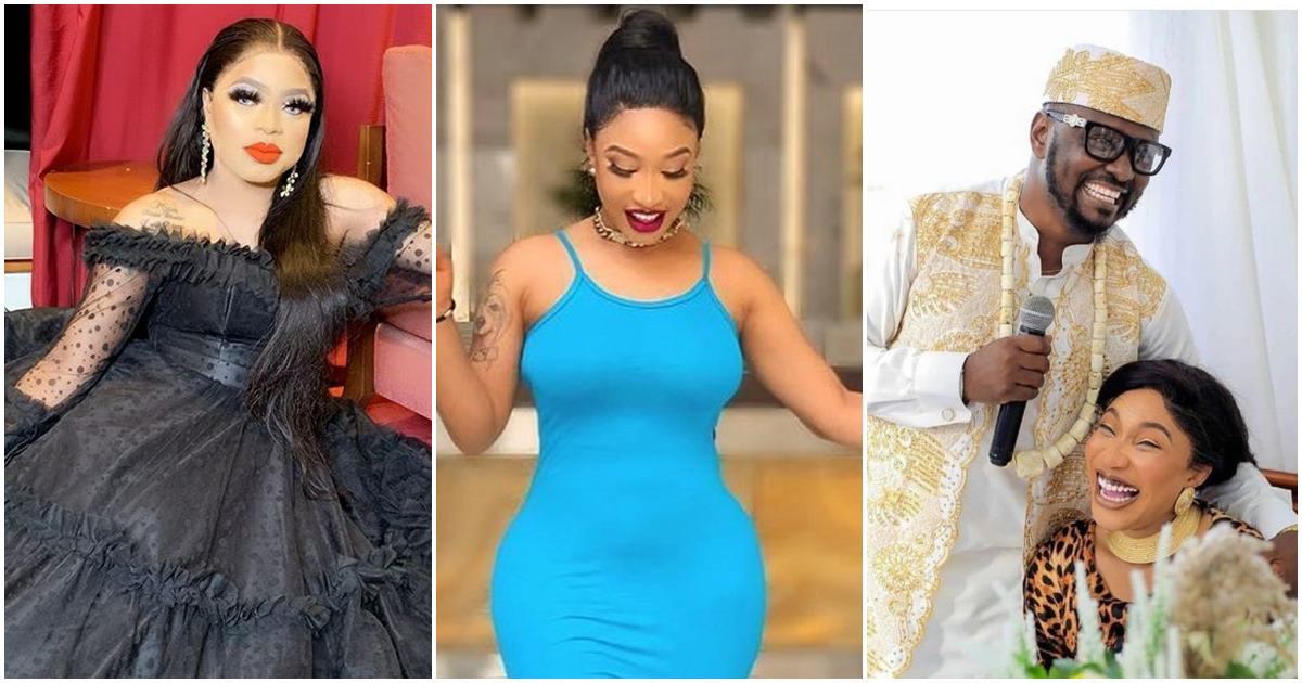 Tonto Dikeh's lover, and former bestie, Bobrisky follow each other on IG amidst separation rumor