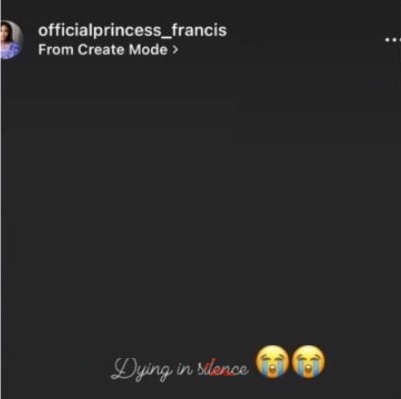 BBNaija Princess' post about 'dying in silence' arouses concern 