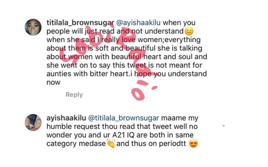Your IQ and that of your daughter are the same — Angel's mother dragged for defending daughter's post about bitter aunties