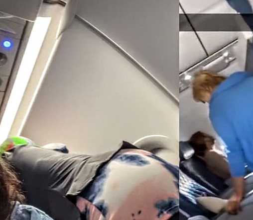 Women kneel in flight Back home butt enlargement