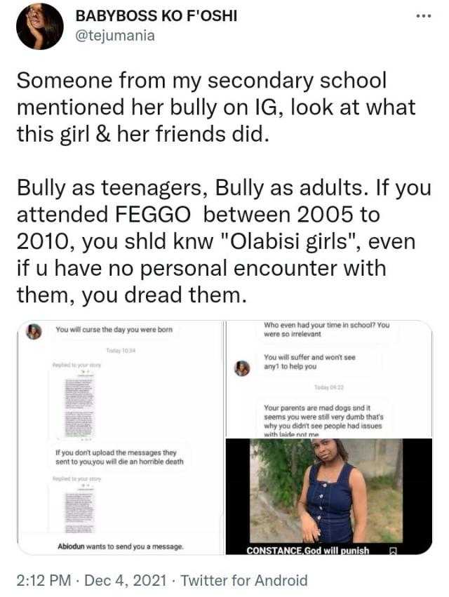 Bully Lady Insults Twitter