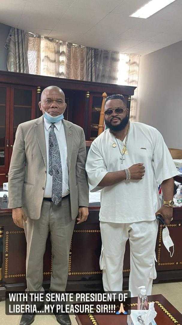 "On what grounds?" - Whitemoney bashed after receiving title as Liberian Senate member (Video)