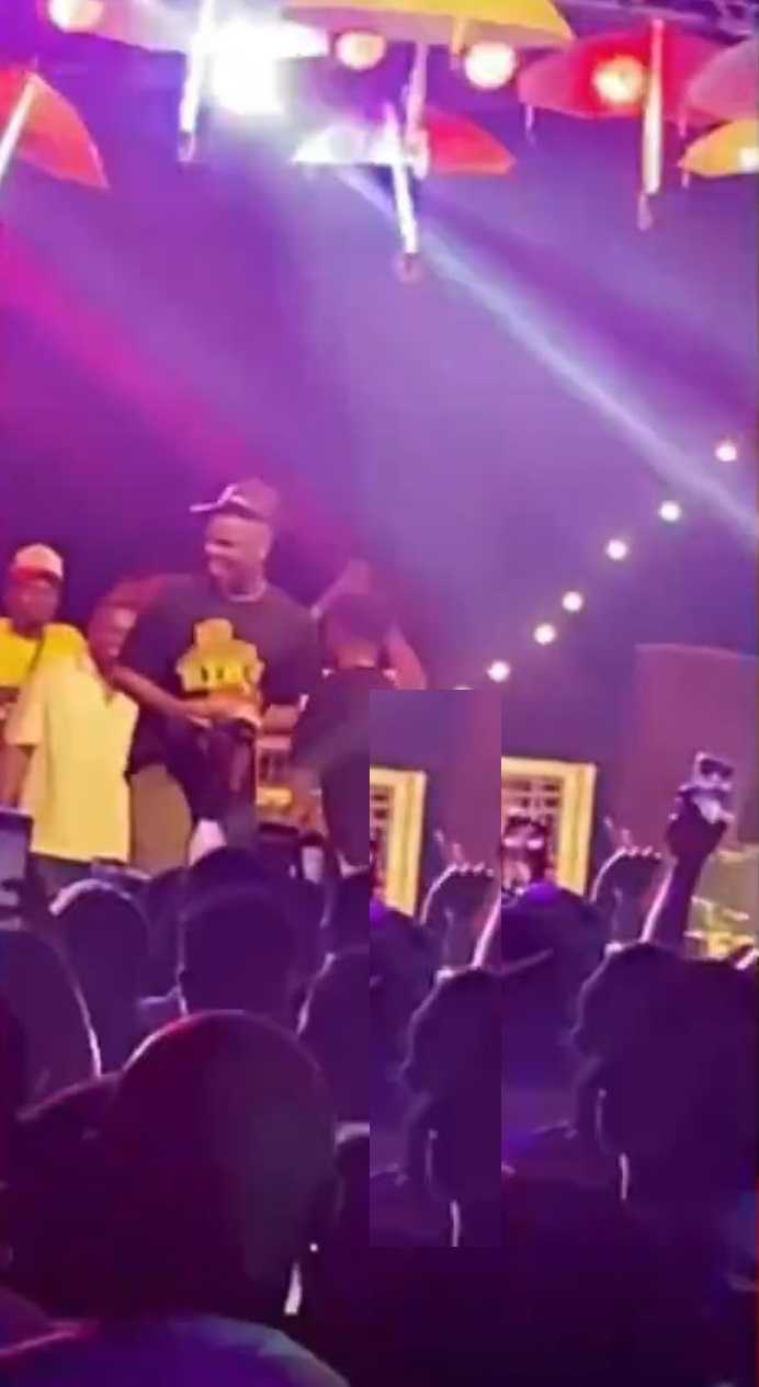 "Because of N500" - Bad Boy Timz lashes out as angry fan stones him for not spraying money to his side (Video)