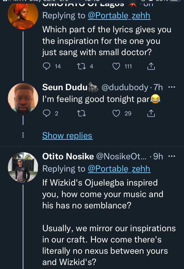 Portable dragged to filth over claims of being inspired by Wizkid to start doing music