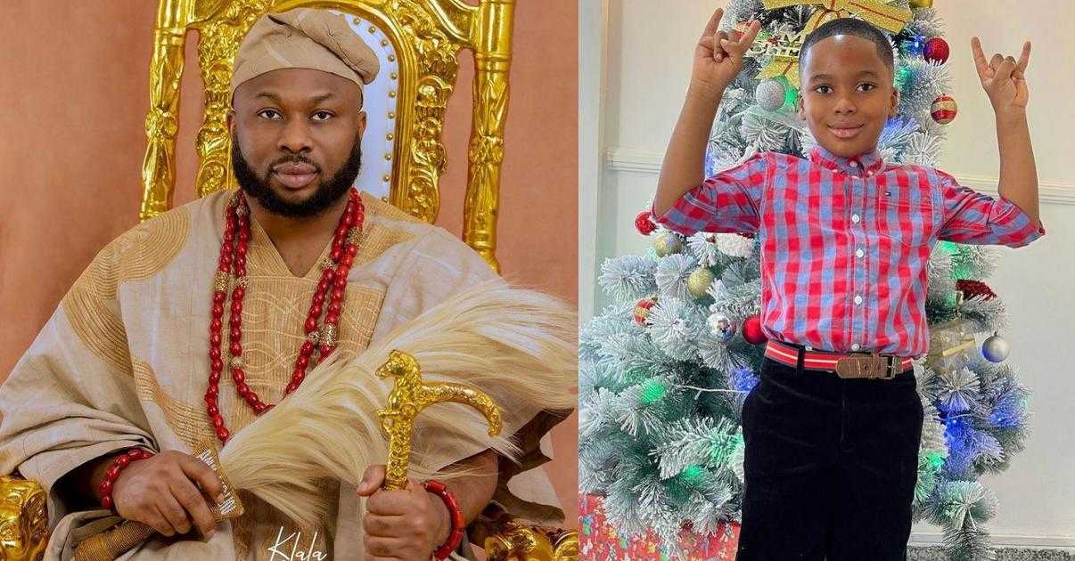 "Daddy loves you" - Olakunle Churchill pens note to son on 6th birthday