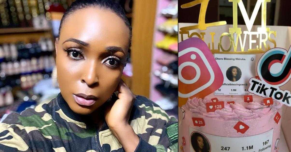 "Forget the noise, I am loved" - Blessing Okoro says as she celebrates 1M followers on Instagram (Video)