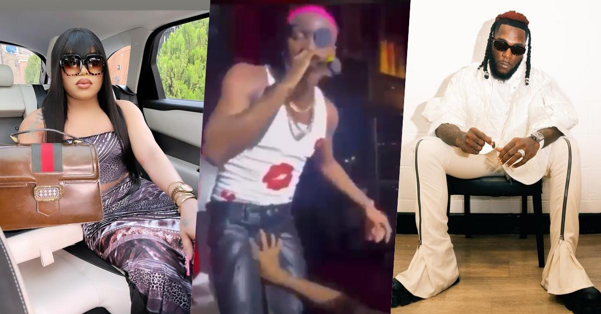 "Call Burna Boy out with your chest" - Bobrisky dared following comment on Ruger's harassment