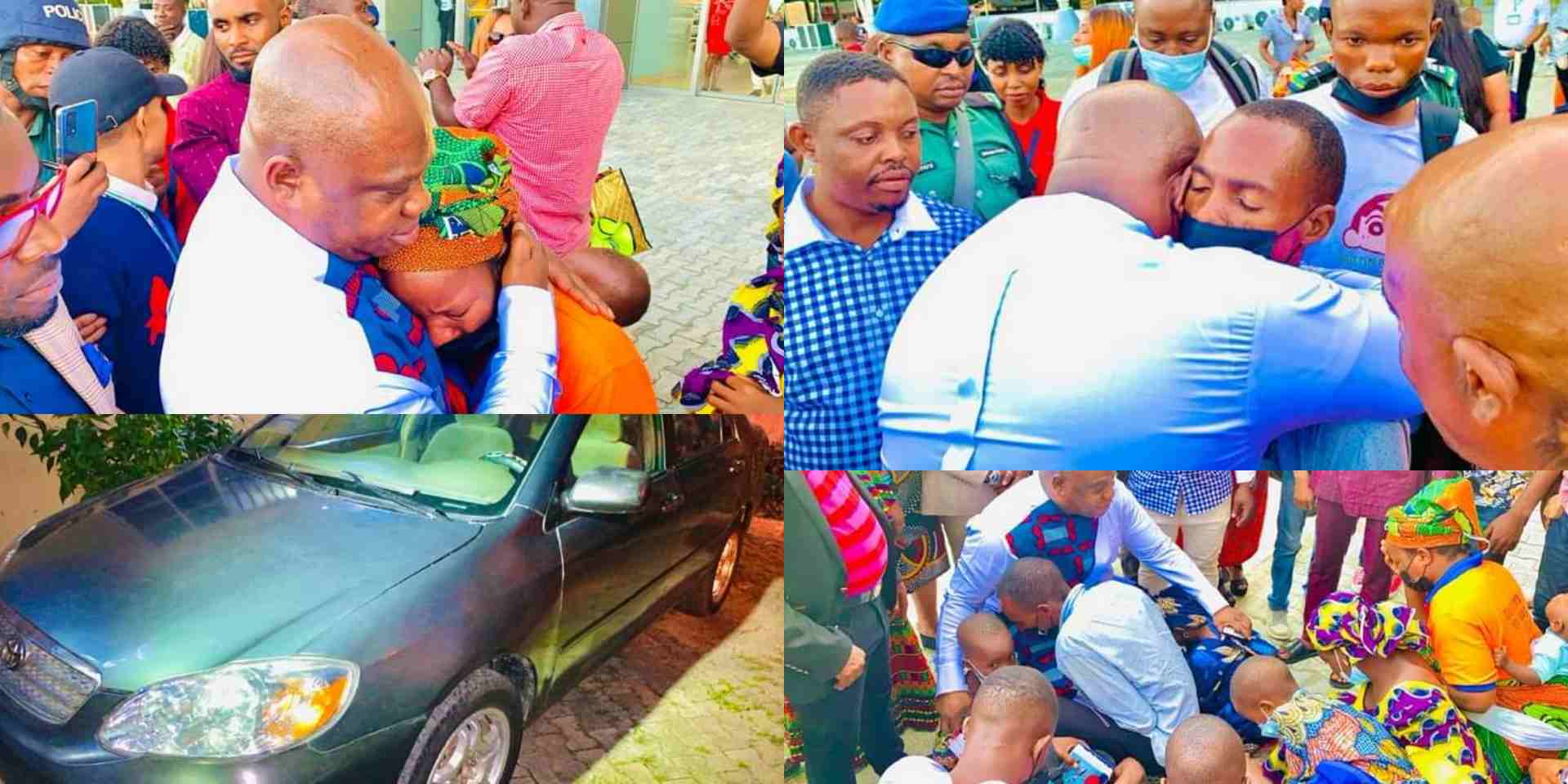 Photo Story: Pastor donates mini estate, car to Deborah Samuel's parents