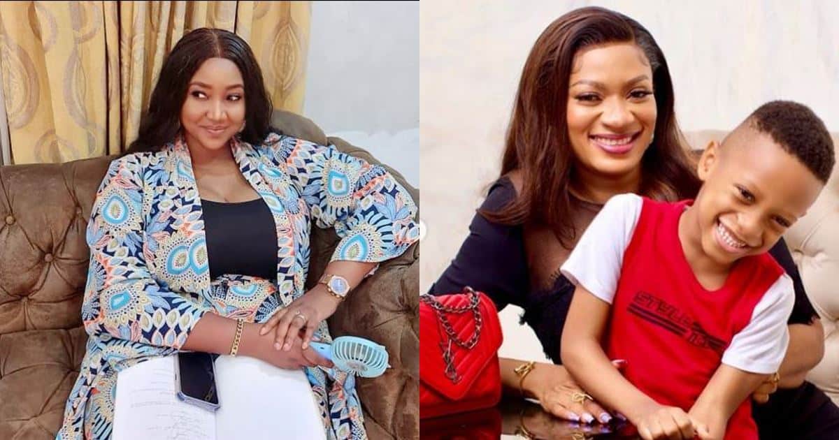Yul Edochie's second wife, Judy Austin under fire over birthday message to first wife's son
