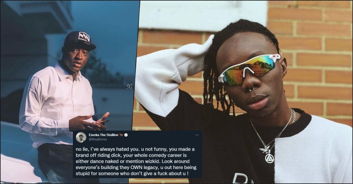 "If you're jealous, say it" — Carter Efe slams Blaqbonez, drag one another to filth over song ownership saga