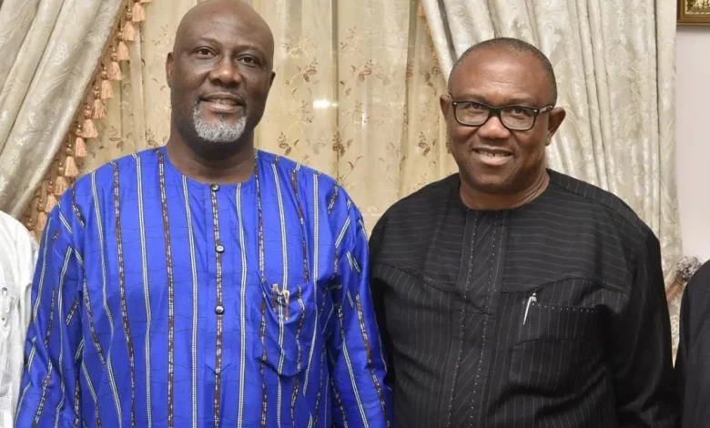 This one fit slap ADC, you acted unpresidential - Dino Melaye tackles Peter Obi after he angrily confronted him at townhall meeting