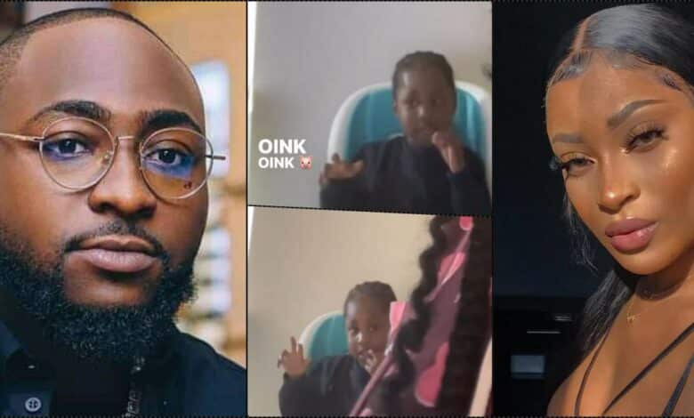 "The resemblance" — Netizens gush as Larissa London shares video of Davido's son