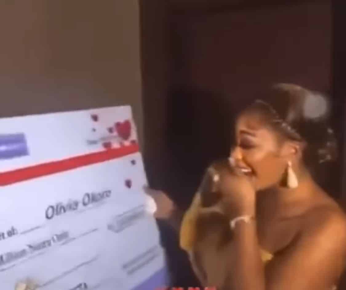 #BBTitans: Fans surprise Olivia with N2M, cake and others