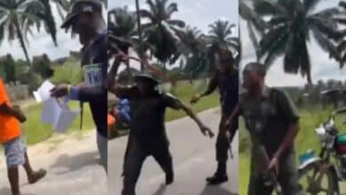 Policemen brutalizes young man delta bribe threaten