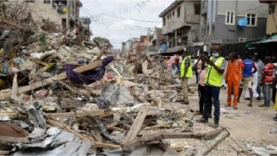 5-storey building collapses in Apapa Lagos