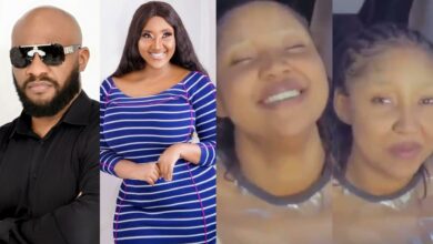 "You're making me blush" – Judy Austin gushes as Yul Edochie hails her as naturally beautiful and graceful African woman (Video)