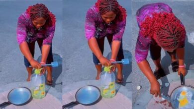 Moment Dubai-based lady uses hot sun to fry eggs goes viral (Video)