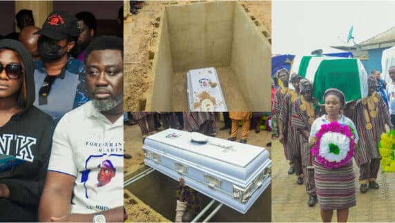 Nollywood Superstar Mercy Johnson Okojie Pays Final Respects to Father