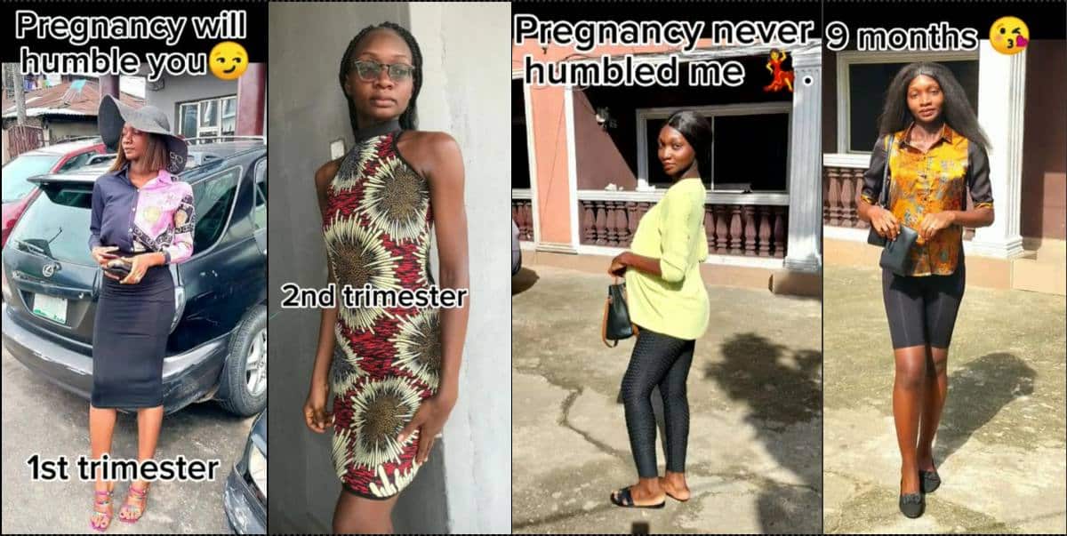"Pregnancy never humbled me" — Lady shows off stunning 9-months journey (Video)
