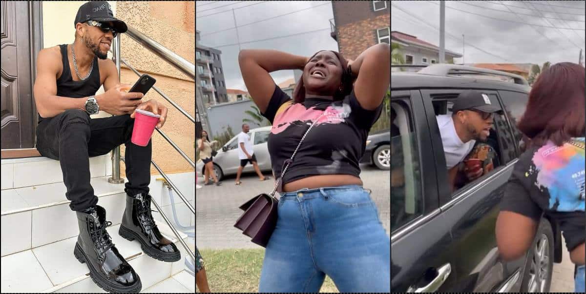 Lady goes gaga as she meets 'phenomenal' Charles Okocha for the first time (Video)