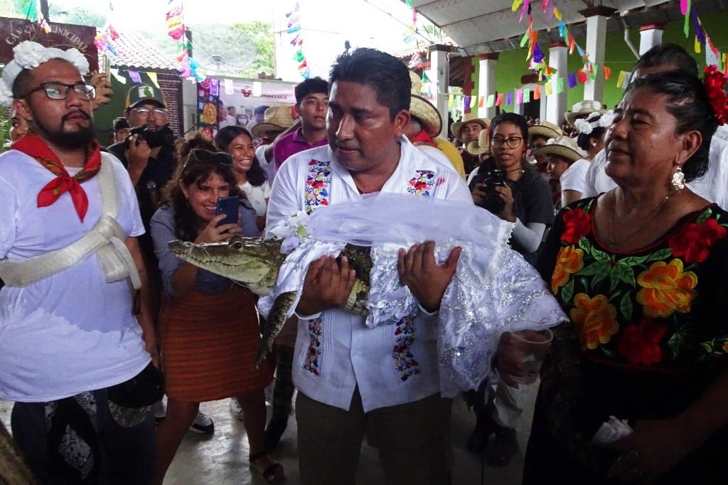 Major of Mexico town marries reptile