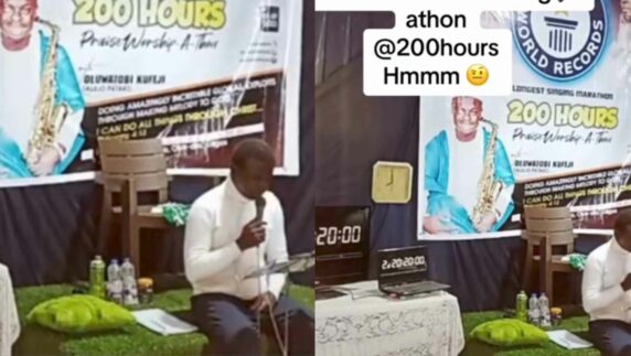 Nigerian man begins 200-hour sing-a-thon