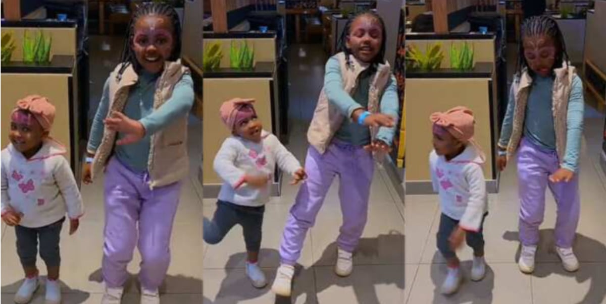 "Omo, see talent" - Two little sisters do Kilimanjaro dance, effortlessly nail the complex dance trend (Video)