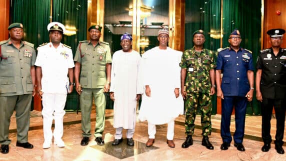 Tinubu in closed-door meeting with NSA, new service chiefs, IGP