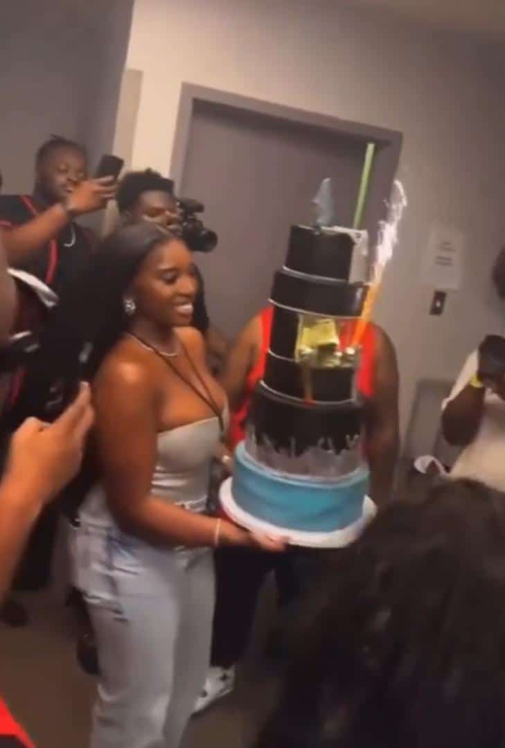 Davido celebrated with huge cake following sold-out show in Toronto (Video)
