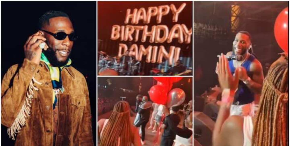 Burna Boy celebrates 32nd birthday with surprise on-stage party in the Netherlands (Video)