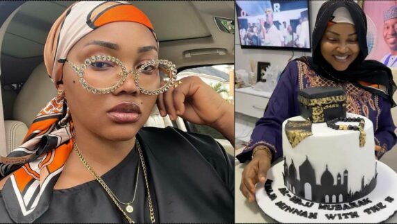 Mercy Aigbe overwhelmed with gifts following return from Mecca (Video)