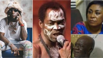 Old video of Burna Boy walking out on his mum, grandpa and interviewer over questions about Fela Kuti