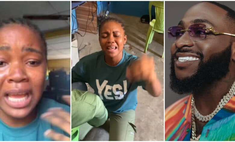 "I never see N100k before" - Lady who Davido gifted N2M showers prayers on singer (Video)