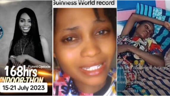 Boyfriend of lady who attempted Guinness World Record 168 hours indoor-thon dumps her
