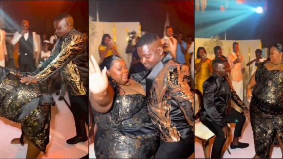Couple leaves heads turning with romantic dance on wedding day (Video)