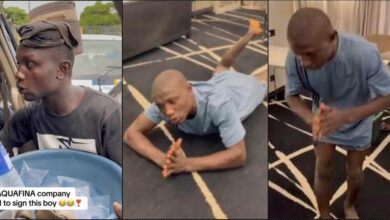 Viral Aquafina water hawker expresses gratitude to Nigerians for support (Video)