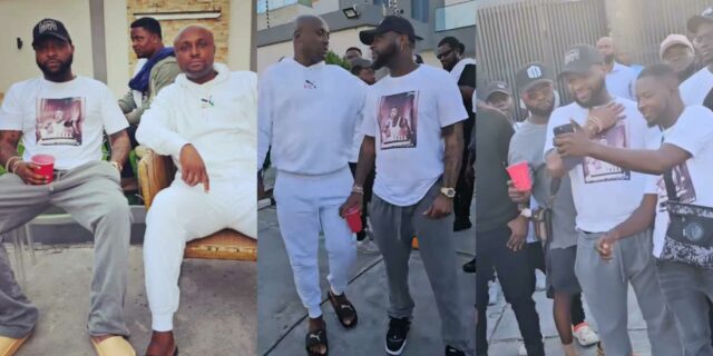 "Safest record label owner on this planet" – Israel DMW hails Davido as they step out for Mohbad's candlelight procession in Lagos