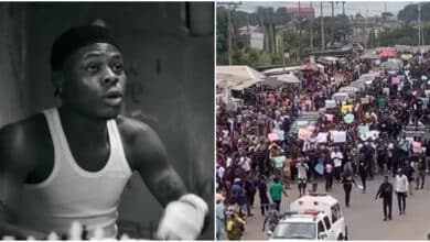 Justice for Mohbad: Nigerians hit the streets to protest over artist's death