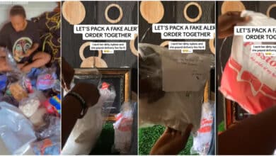 "Think you're smart?" - Lady outsmarts customer who sent her a fake alert, package dirty nylon, makes her pay for delivery fee