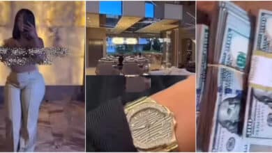 Nigerian lady stirs controversy by flaunting Benz and luxury items from her 'Hookup' business (Video)