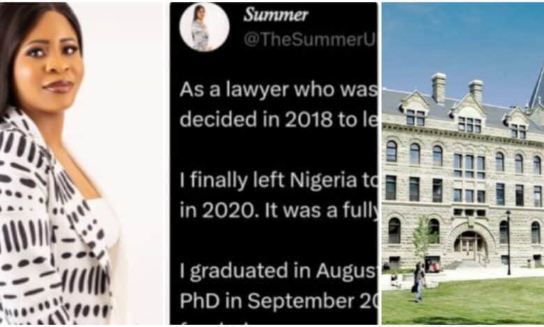 Female lawyer who was earning N50k as a lawyer in Nigeria celebrates success after relocating to Canada
