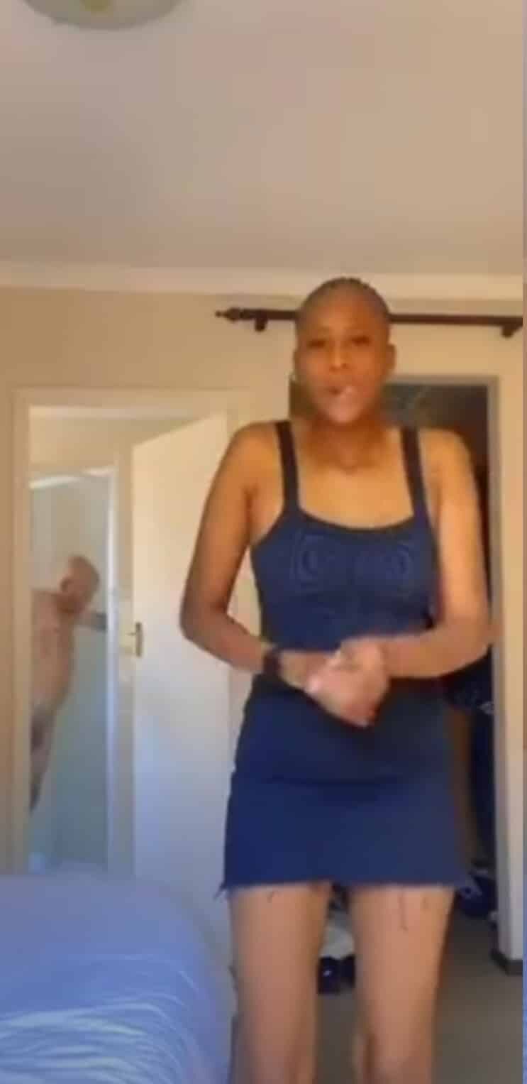 Lady exposes sugar daddy's nakedness while dancing on live video