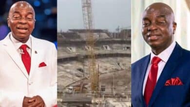"This matter is not clear" – Nigerians react to Bishop Oyedepo’s new Winners Chapel Auditorium under construction