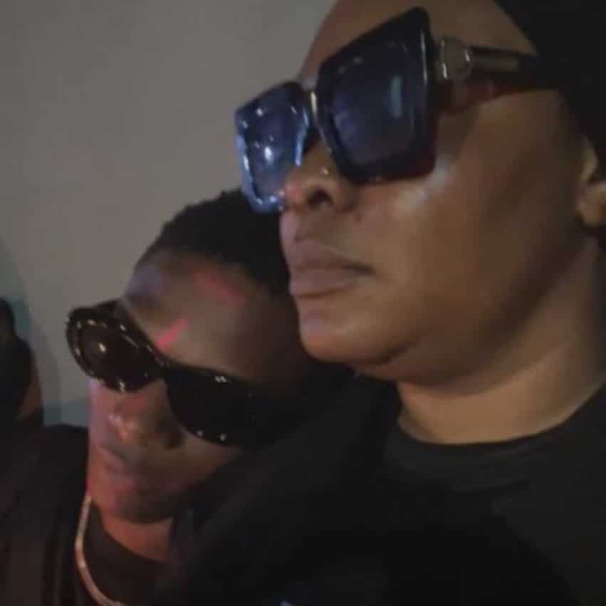 Wizkid, sisters at candlelight procession of his late mother