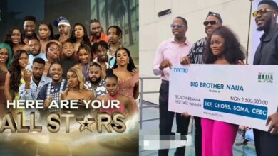 Cross Soma CeeC Ike ₦2.5 million cash winners BBNaija All Stars' first task