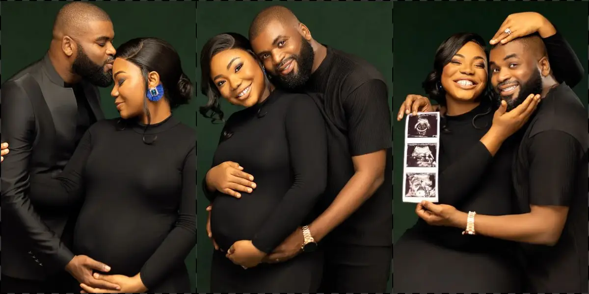 Mercy Chinwo, husband share maternity shoots after birth of baby