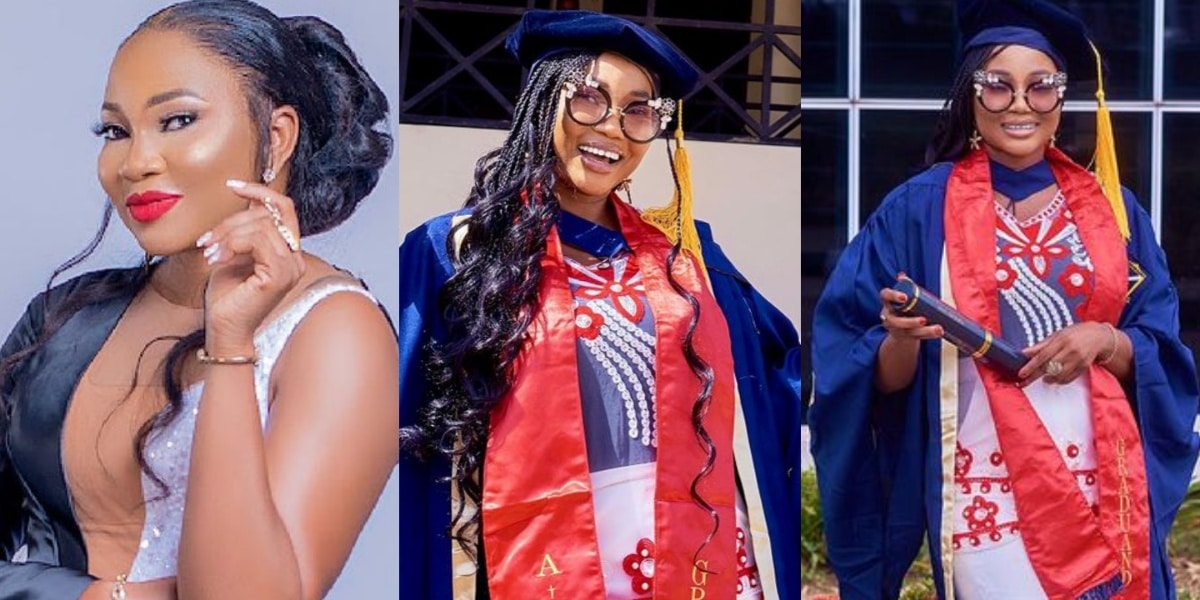 “Thank God for good health despite persistently falling ill" – Jumoke Odetola grateful as she completes her Masters Degree
