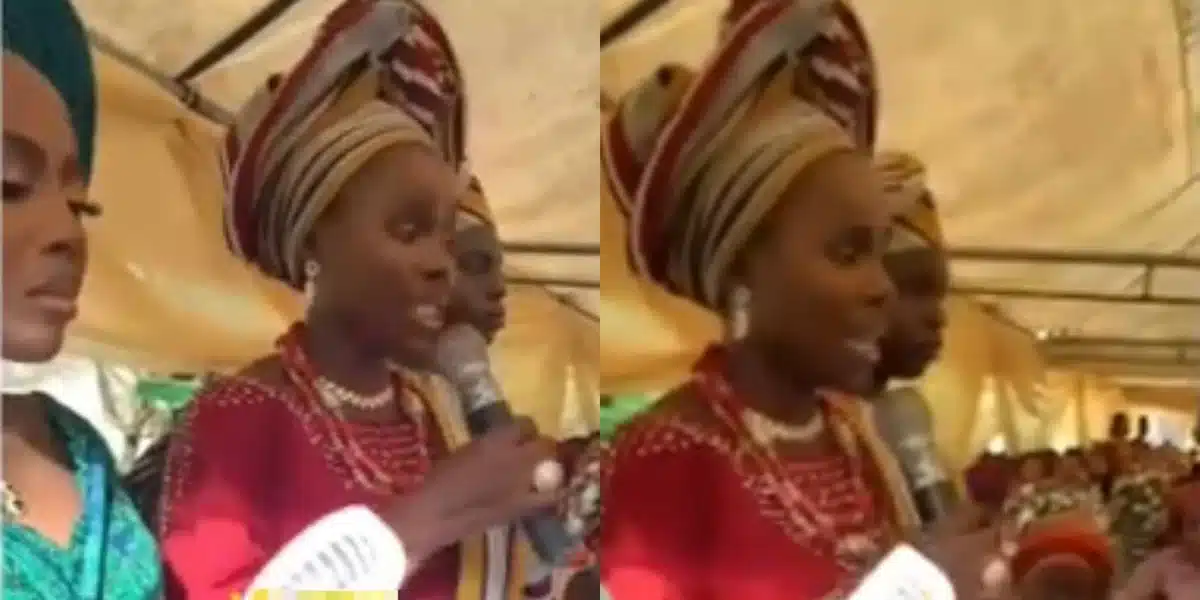 “The day you beat my daughter you will see a beast” — Mother sternly warns son-in-law at her daughter’s wedding