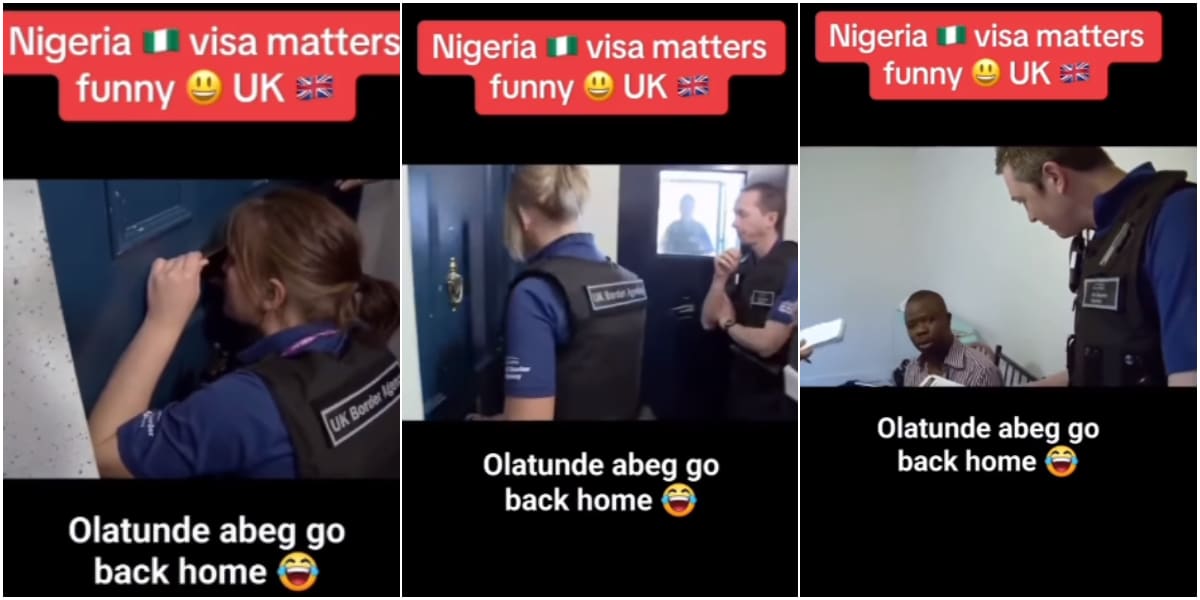 Video shows dramatic moment UK Police storm Nigerian man's UK house, demands his real date of birth and passport