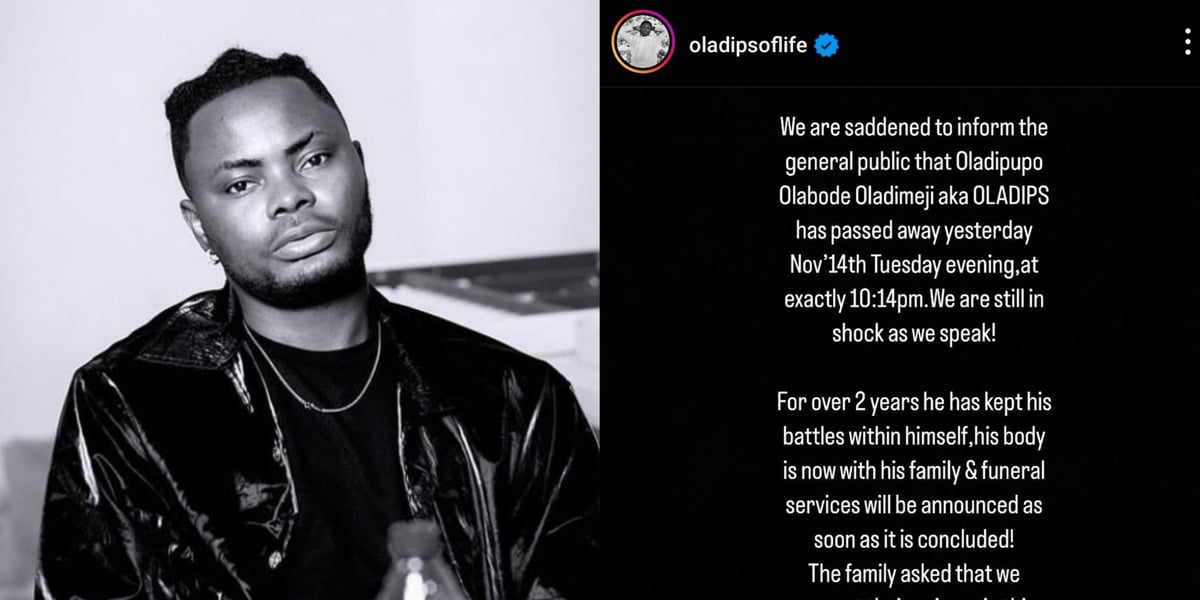 Rapper Oladips passes away at the age of 28